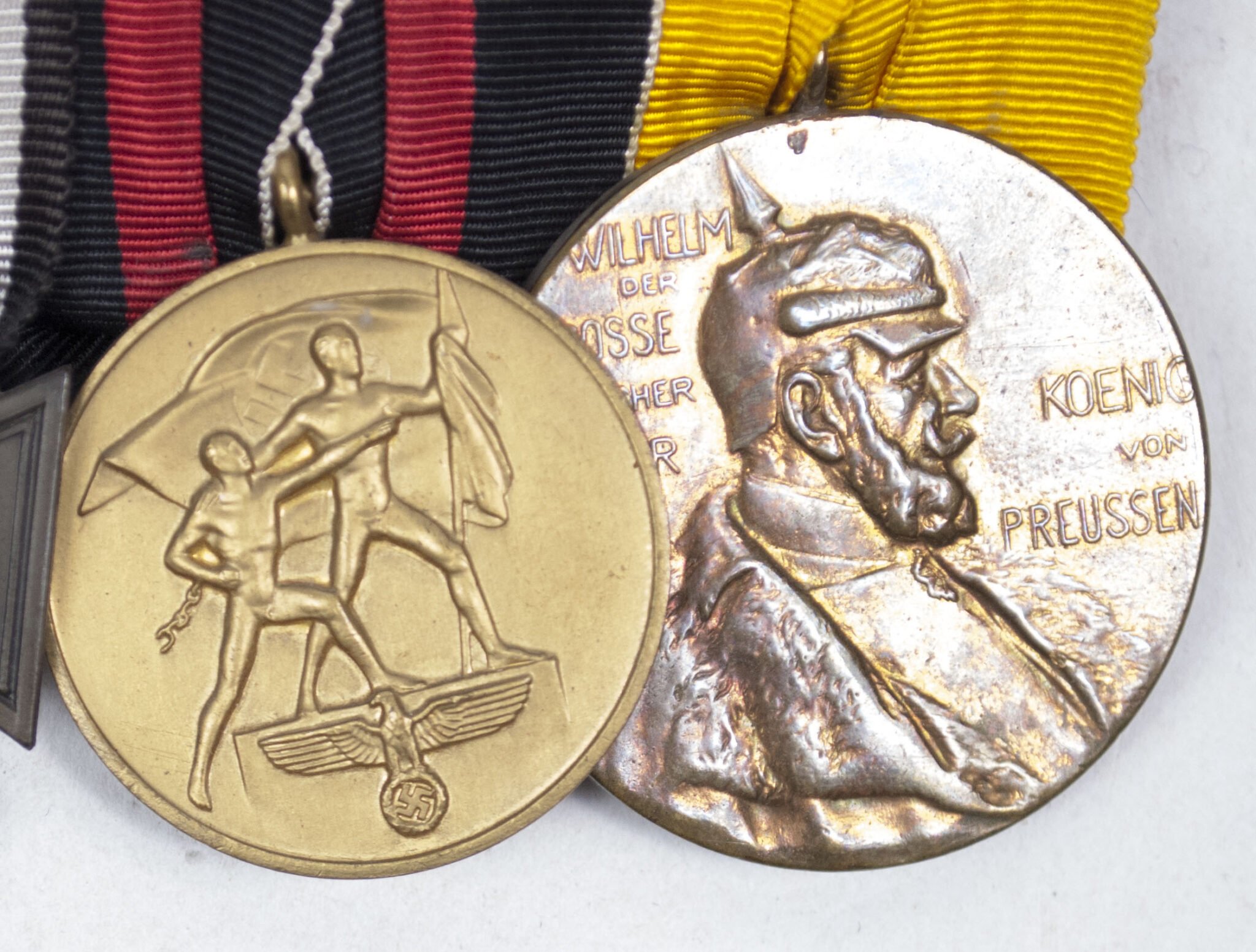 WWI / WWII medalbar with EK2, FEK, Sudeten annexation medaille, Centenary medal — image 6