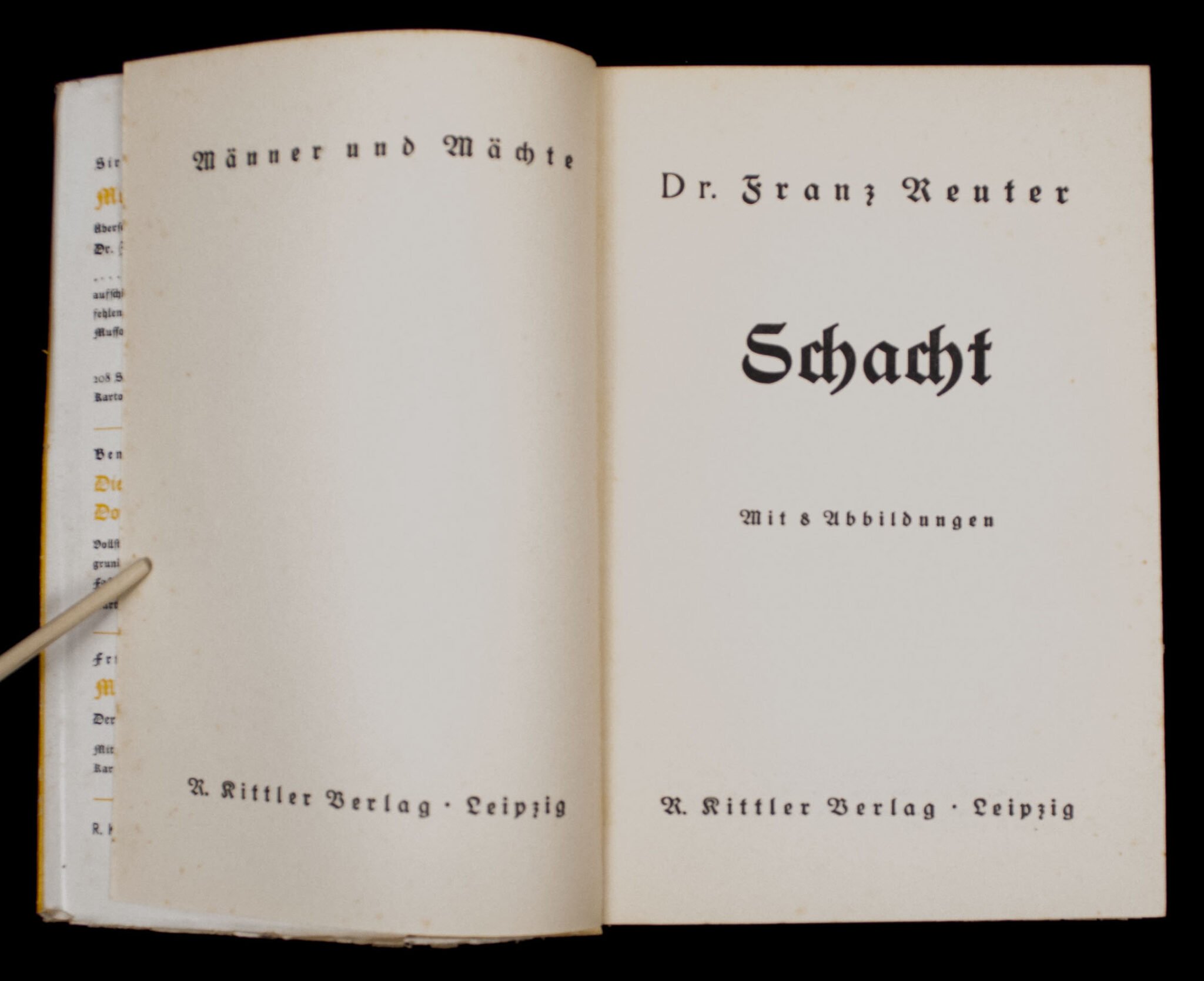 (Book) Dr. Franz Reuter – Männer und Mächte: Schacht (1934) — image 5