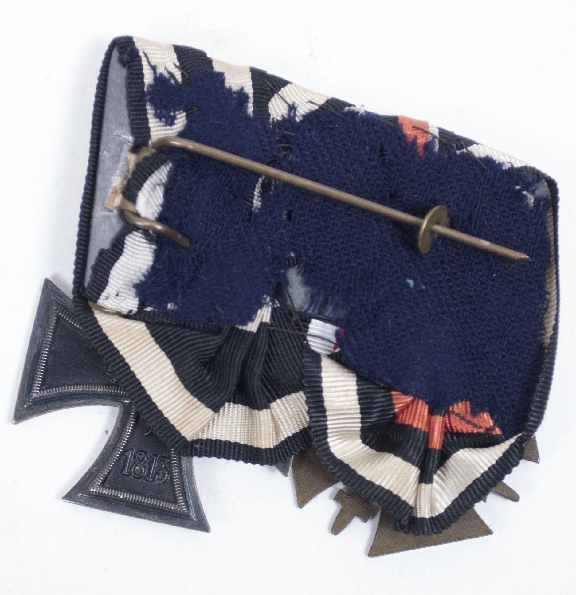 Double ribbonbar Frackspange with Iron Cross + Ehrenkreuz für Frontkämpfer — image 2