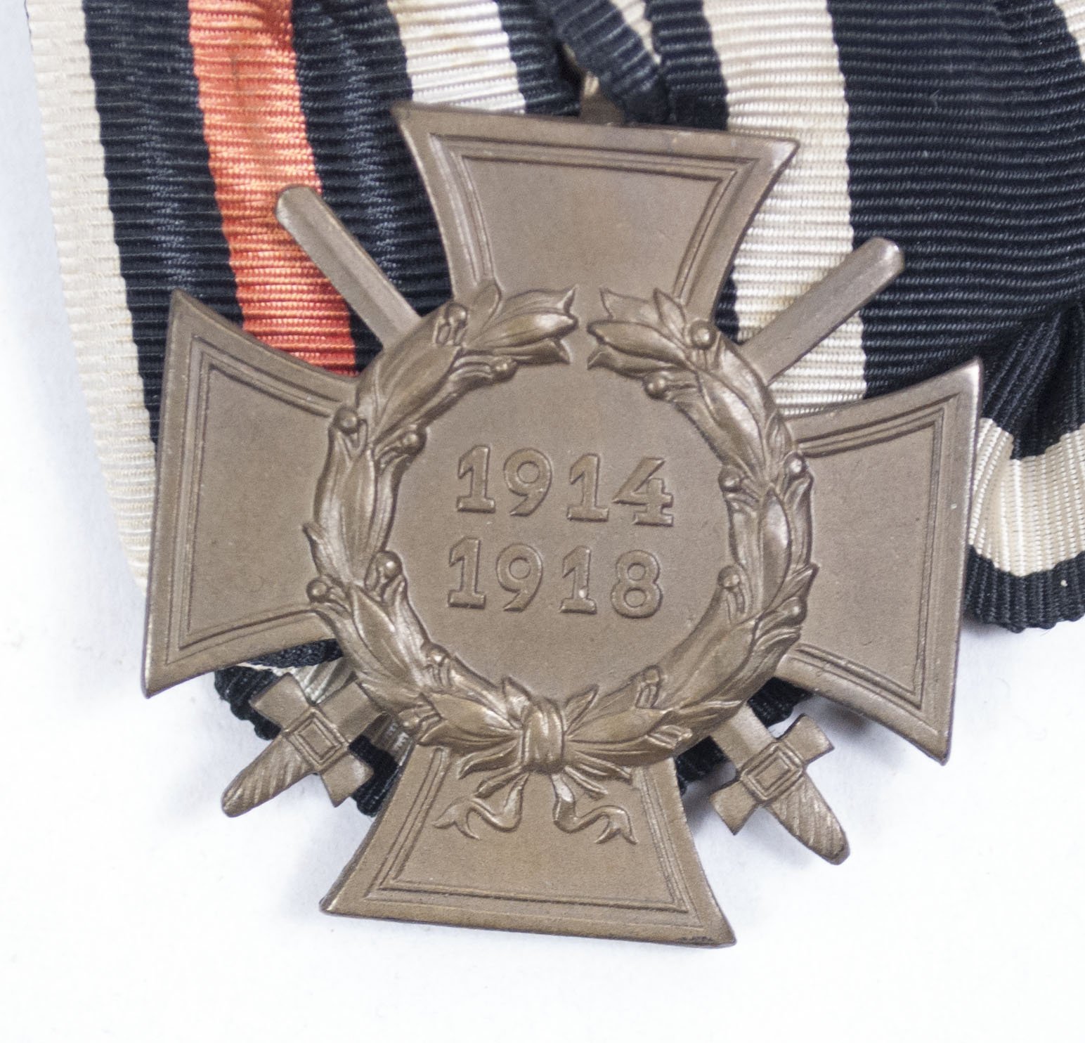 Double ribbonbar Frackspange with Iron Cross + Ehrenkreuz für Frontkämpfer — image 5