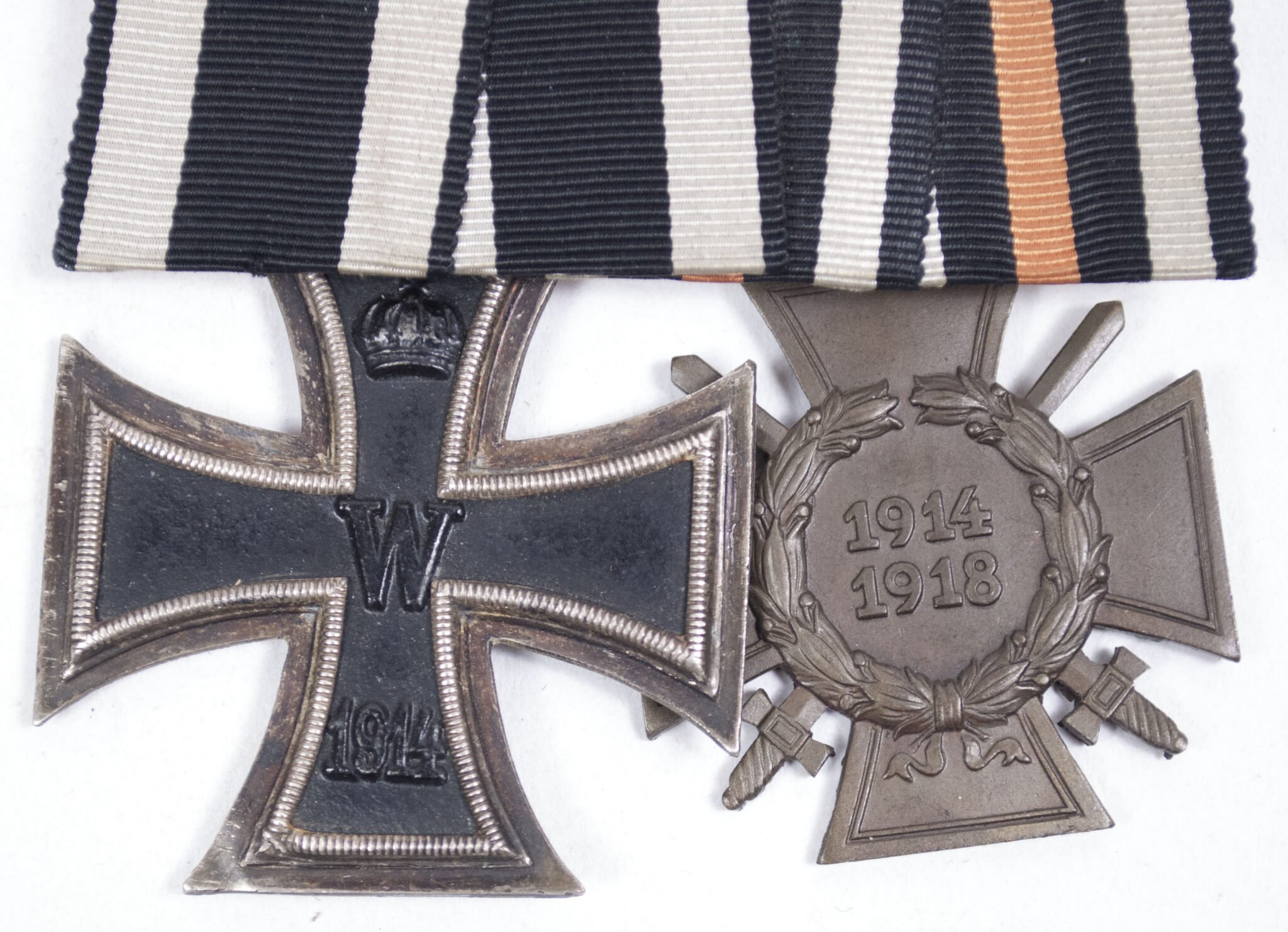 Double ribbonbar with Iron Cross + Ehrenkreuz für Frontkämpfer + ribbon — image 5