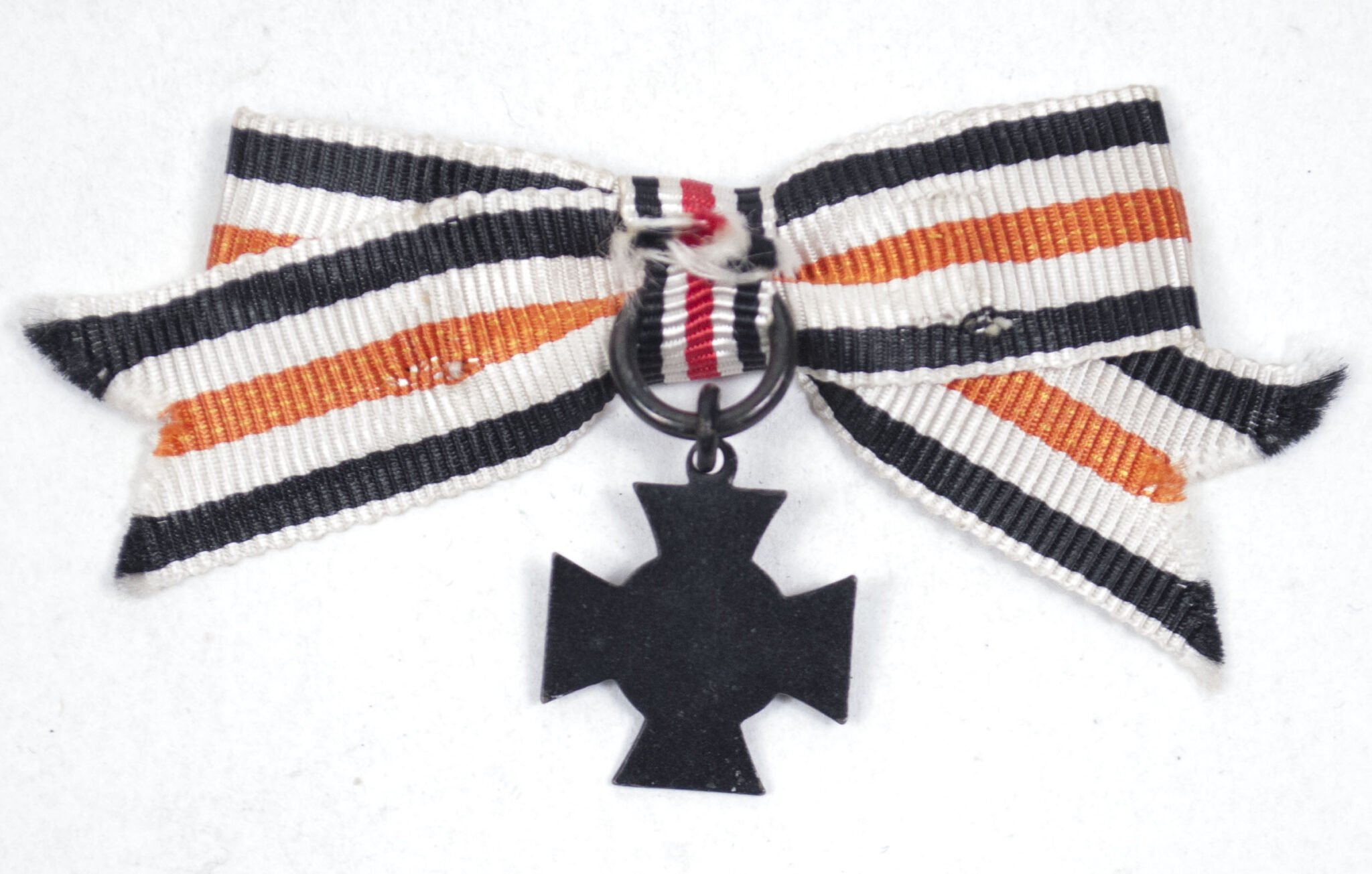 Witwenkreuz (Für Hinterbliebene) miniature single mount with ribbon bow — image 2