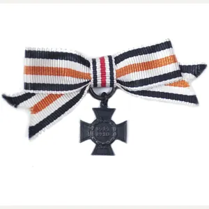 Witwenkreuz (Für Hinterbliebene) miniature single mount with ribbon bow