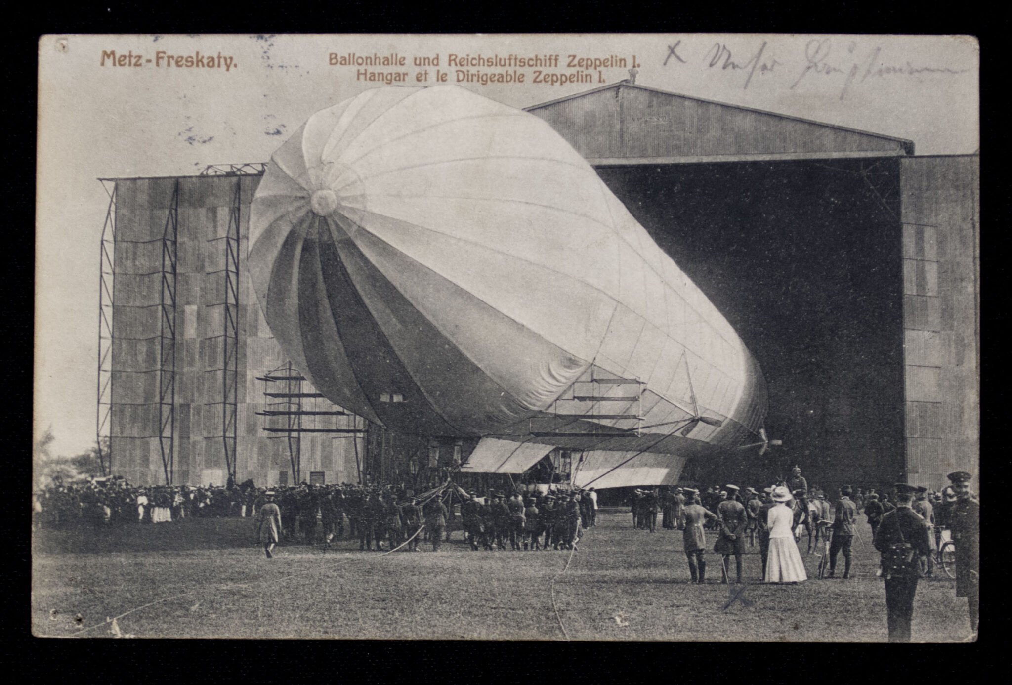 (Postcard) Ballonhalle und Reichsluftschiff Zeppelin I — image 3