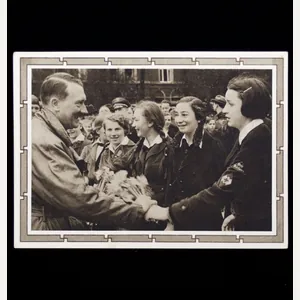 (Postcard) Hitler with BDM girls (stamped and sent in the …