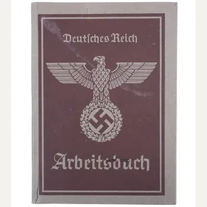 Arbeitsbuch second type from Arbeitsamt Strassburg (with Schwimmwagen factory stamp!)