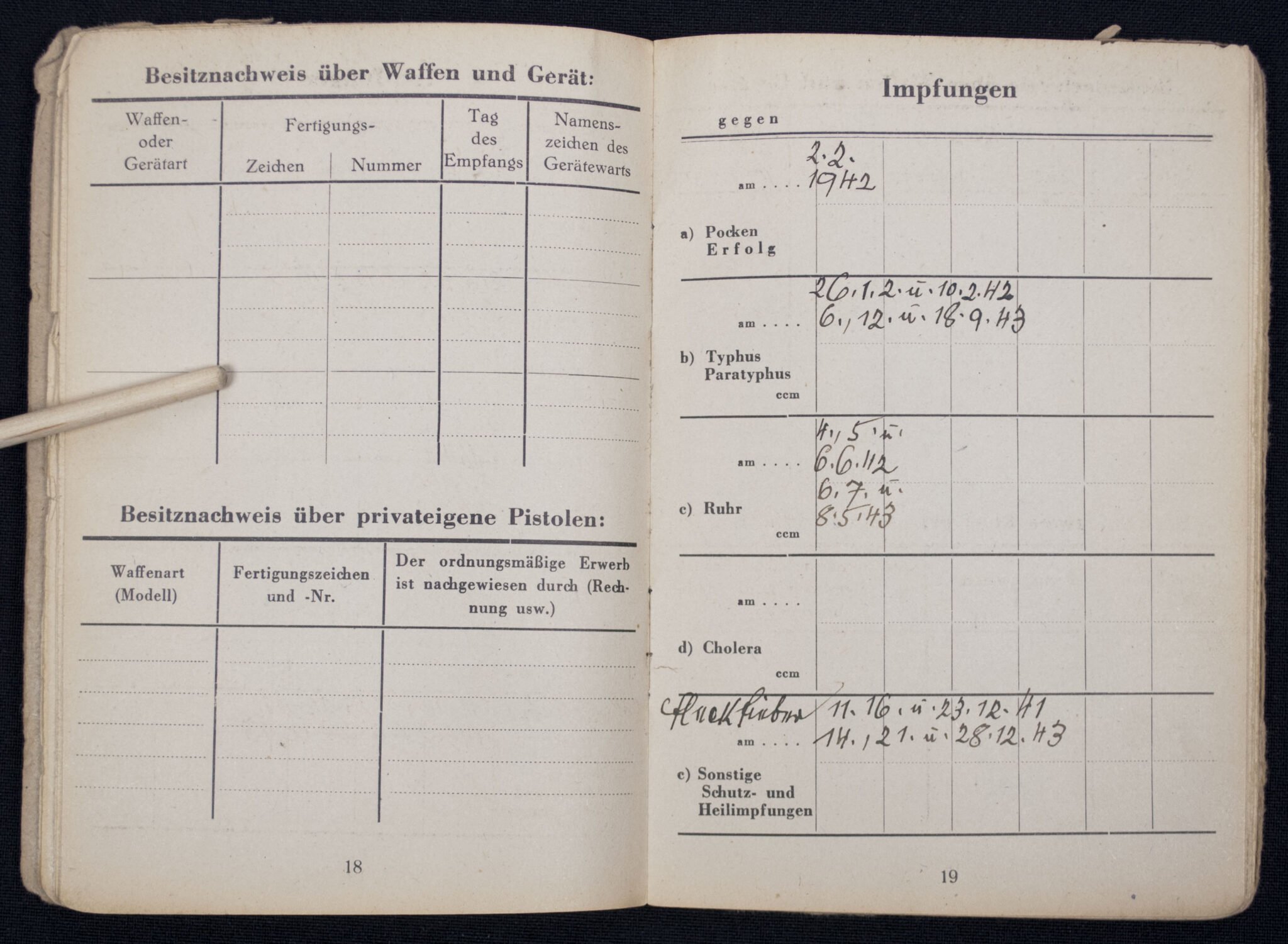 SS Polizei Soldbuch from Reichenberg (1945) — image 11