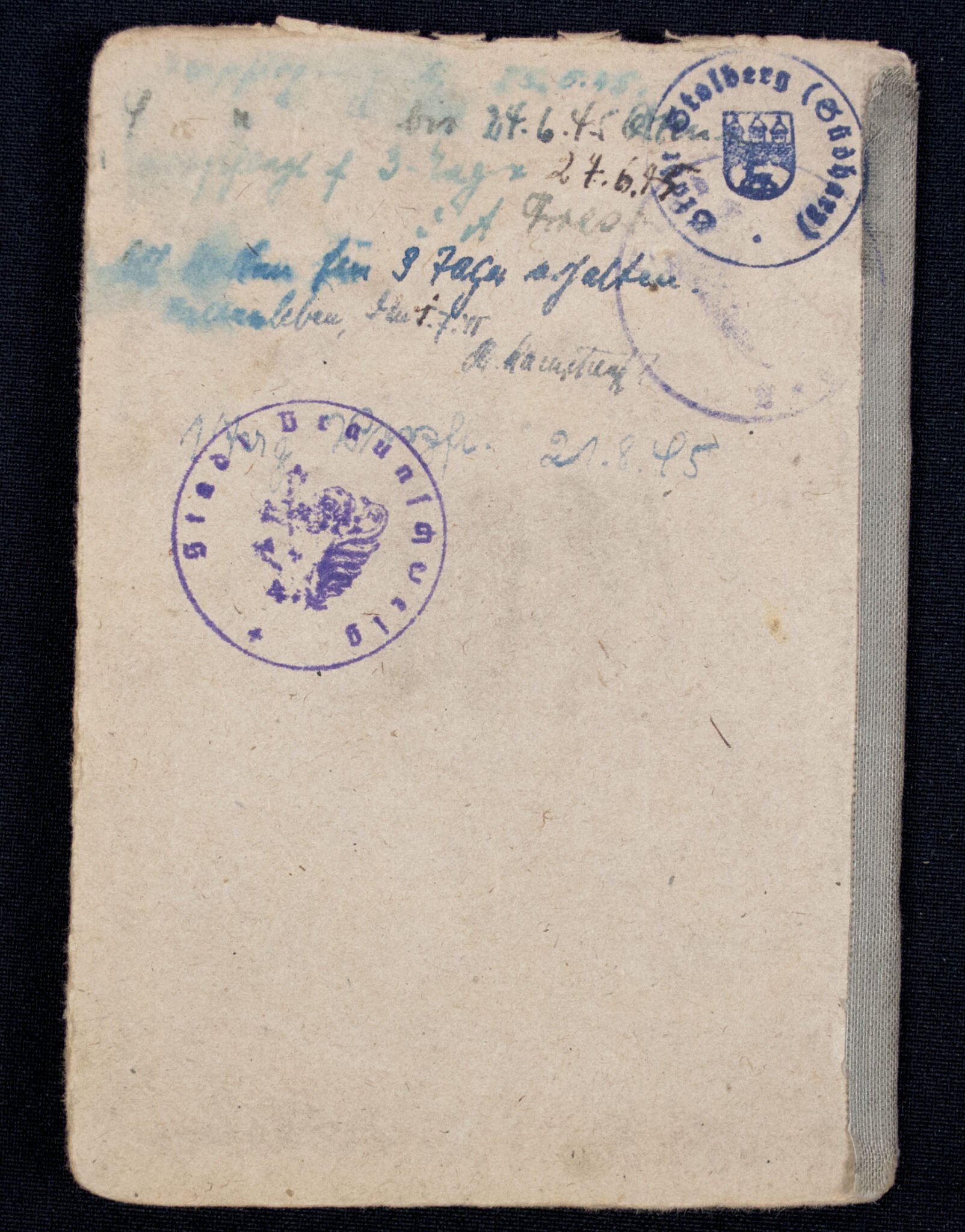 SS Polizei Soldbuch from Reichenberg (1945) — image 14