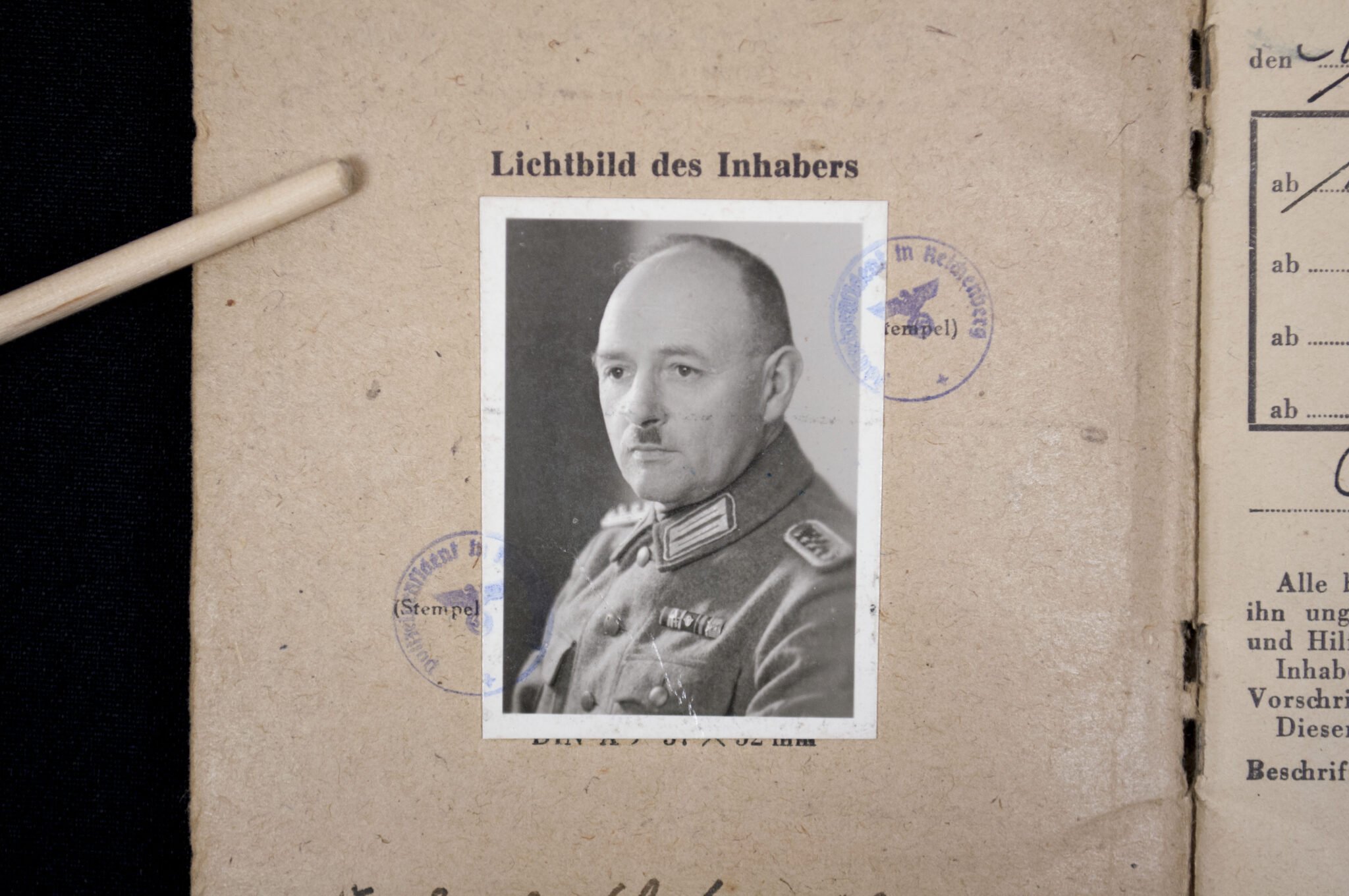 SS Polizei Soldbuch from Reichenberg (1945) — image 3