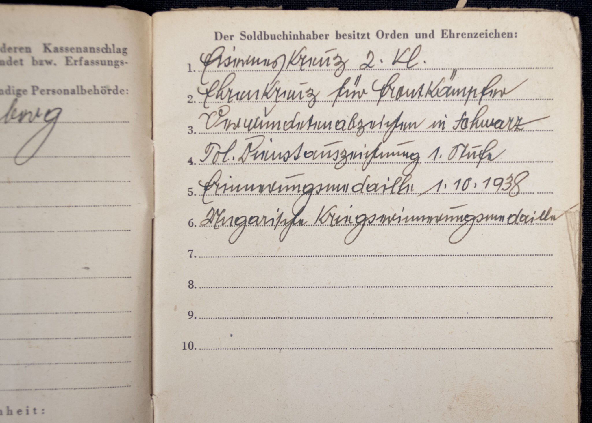 SS Polizei Soldbuch from Reichenberg (1945) — image 6