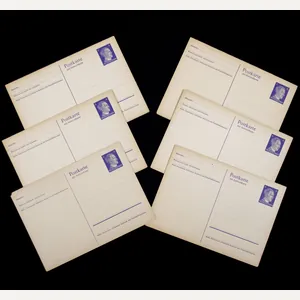 (Postcard) Adolf Hitler stamped Postkarte mit Antwortkarte (6x)