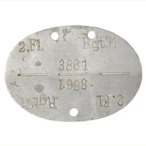 Erkennungsmarke Lw: 2.FLieger Regiment 71