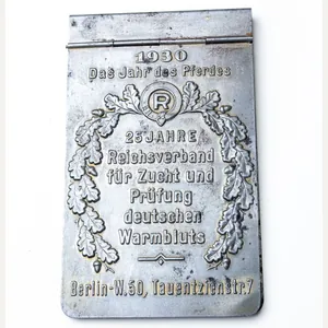 Metal notebook: Reichsverband für Zucht und Prüfung deutschen Warmbluts