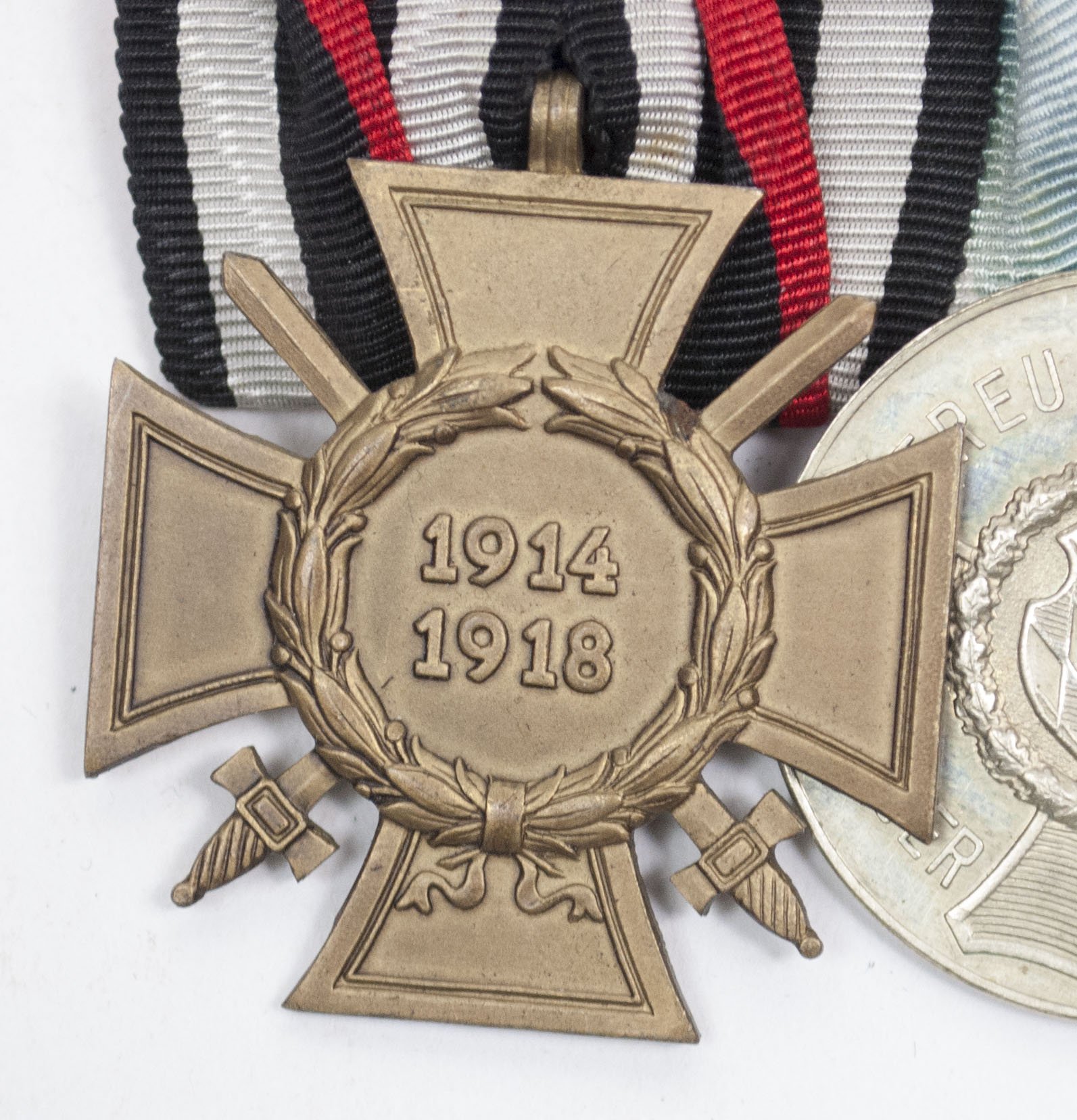 WWI Bayern / Bavaria double medalbar with Dienstauszeichnung III Klasse + Frontkämpfer Ehrenkreuz — image 4