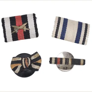 Lot of 4 World War I German ribbons/ Feldspangen (i.e.Bavaria)
