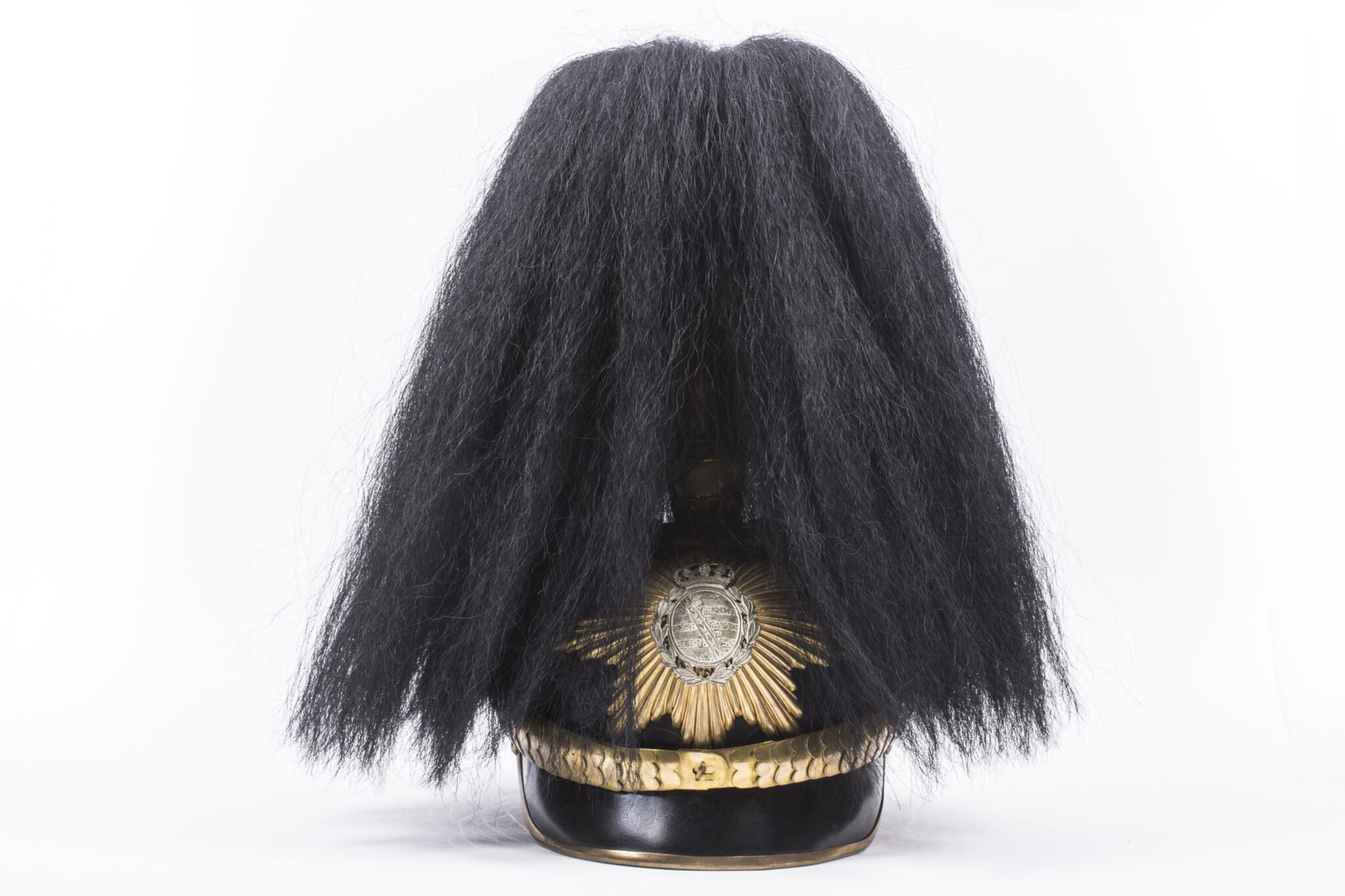 (WWI) Sachsen Officers Pickelhaube with Parade Bush — image 2