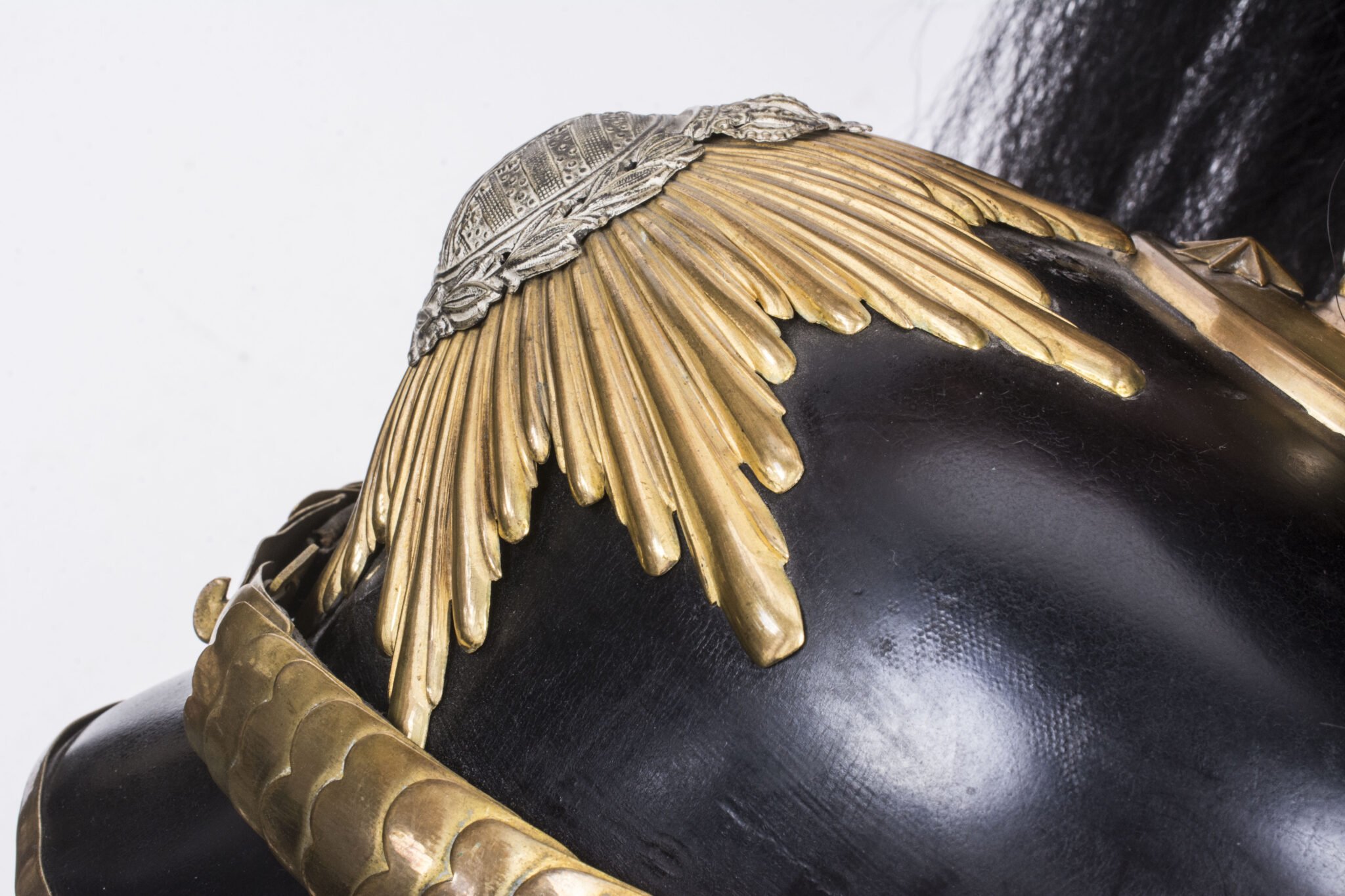 (WWI) Sachsen Officers Pickelhaube with Parade Bush — image 26