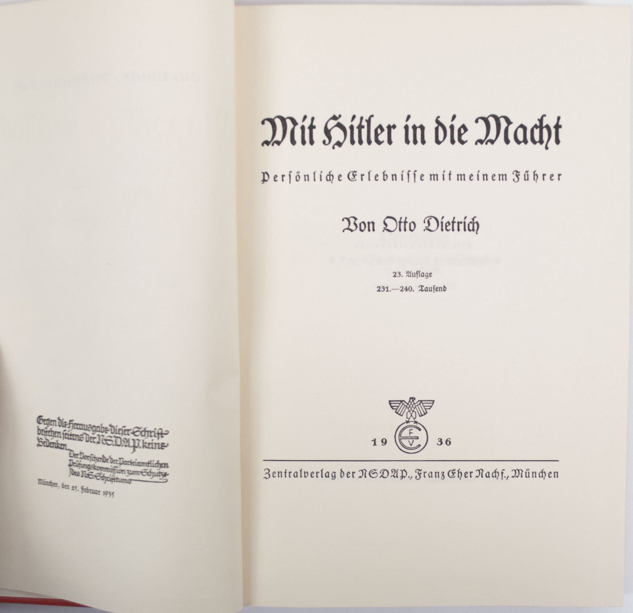 (Book) Otto Dietrich – Mit Hitler in die Macht (1936) — image 3