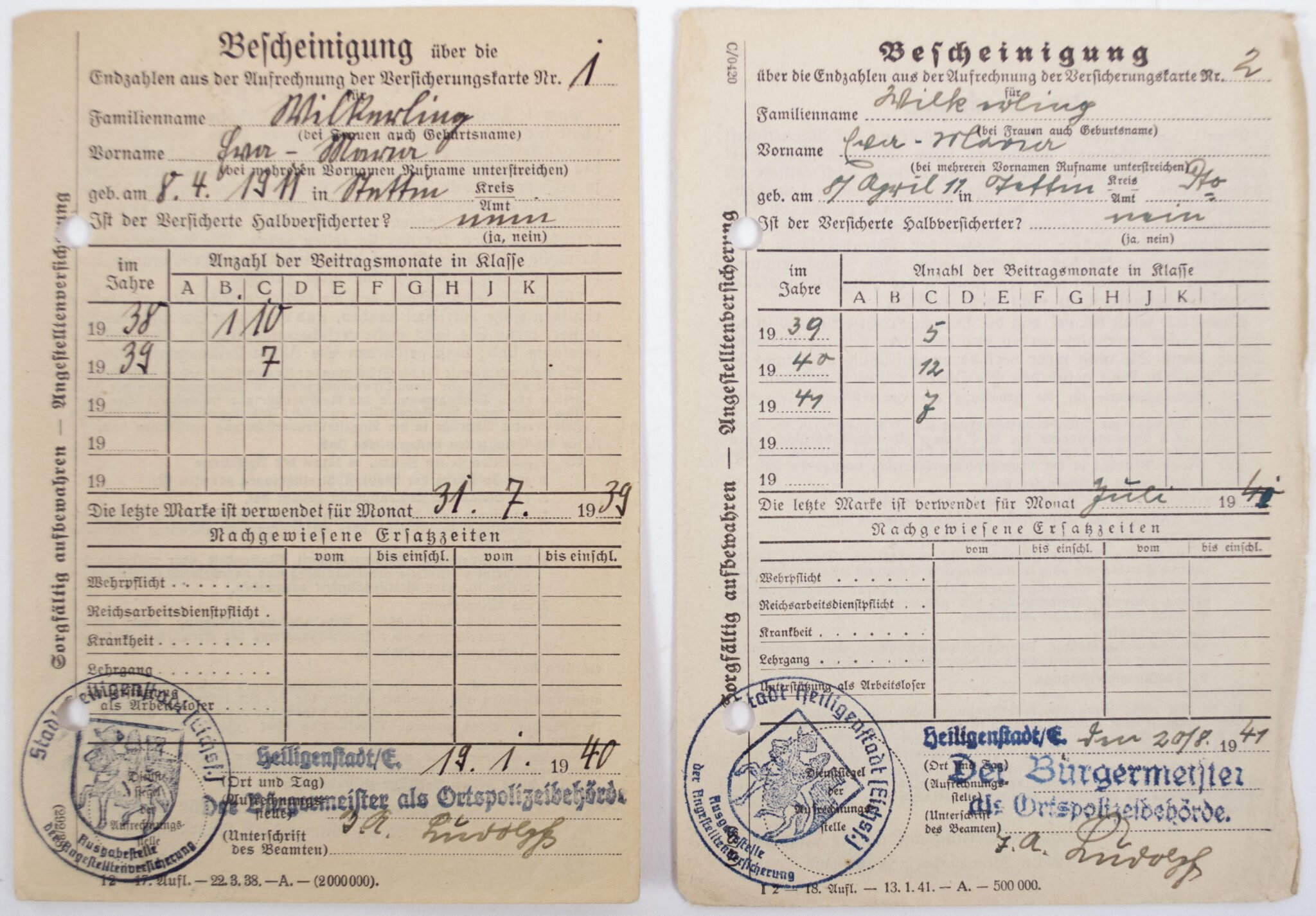 Arbeitsbuch second type Arbeitsamt Halle (with Siebel Flugzeugwerke stamp) — image 11