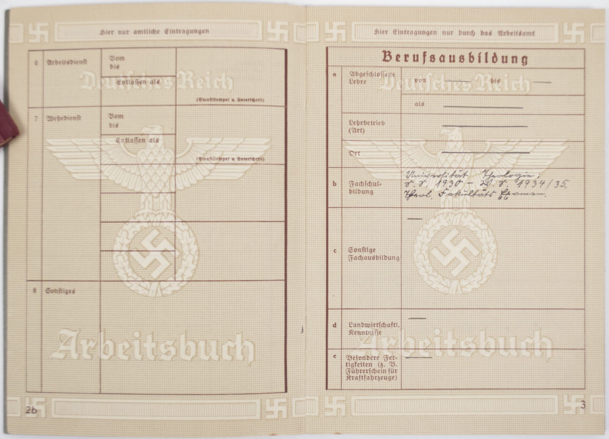 Arbeitsbuch second type Arbeitsamt Halle (with Siebel Flugzeugwerke stamp) — image 5