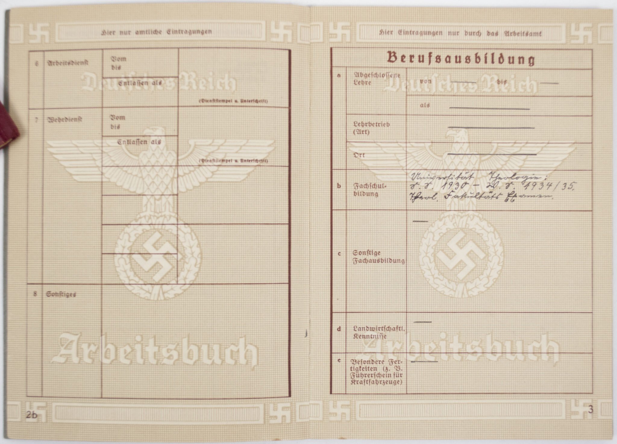 Arbeitsbuch second type Arbeitsamt Halle (with Siebel Flugzeugwerke stamp) — image 6