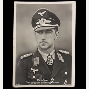 (Postcard) Ritterkreuz mit Eichenlaub Träger Oberst Mölders