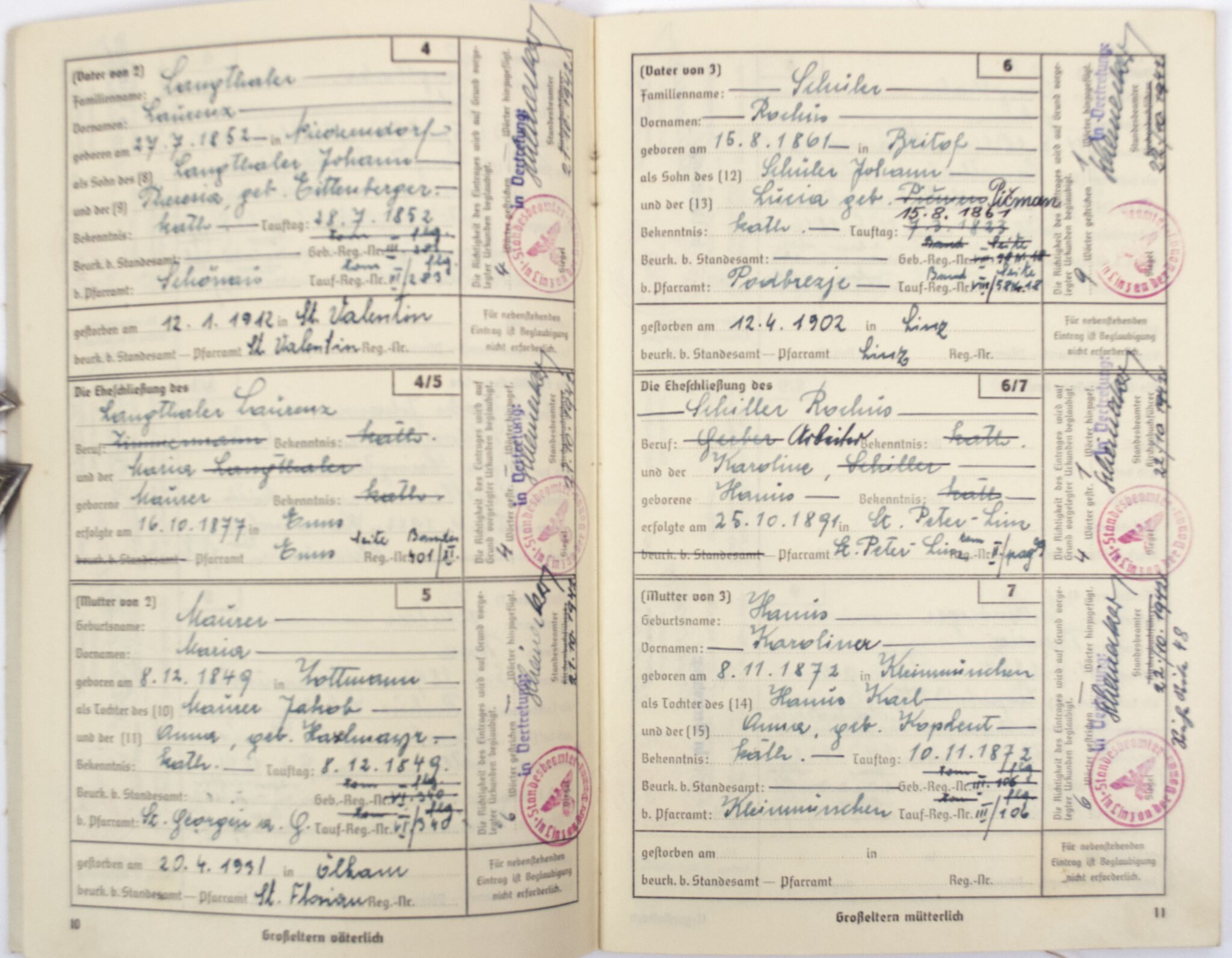 WWII German Ahnenpass (ancestry pass) — image 3