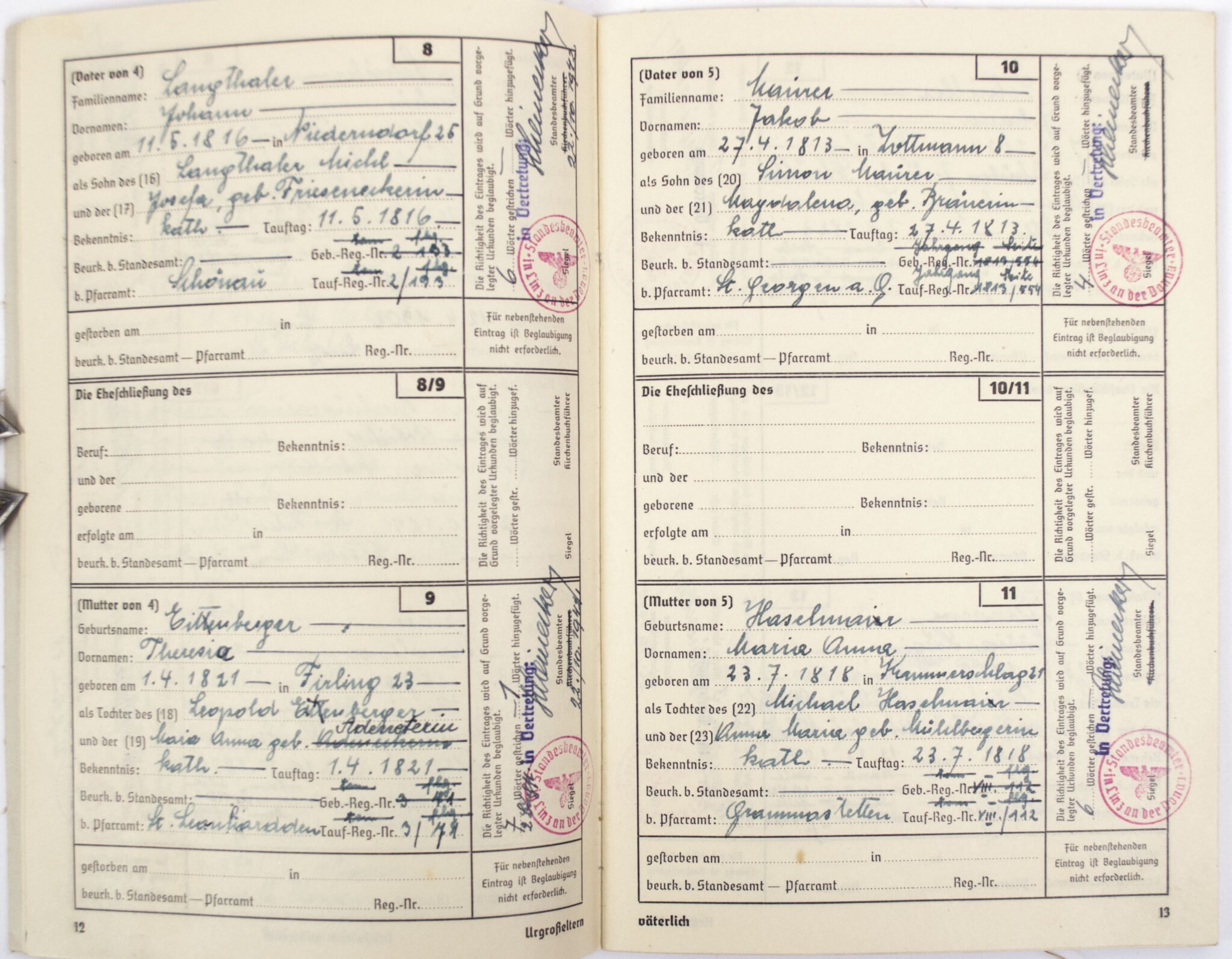 WWII German Ahnenpass (ancestry pass) — image 4