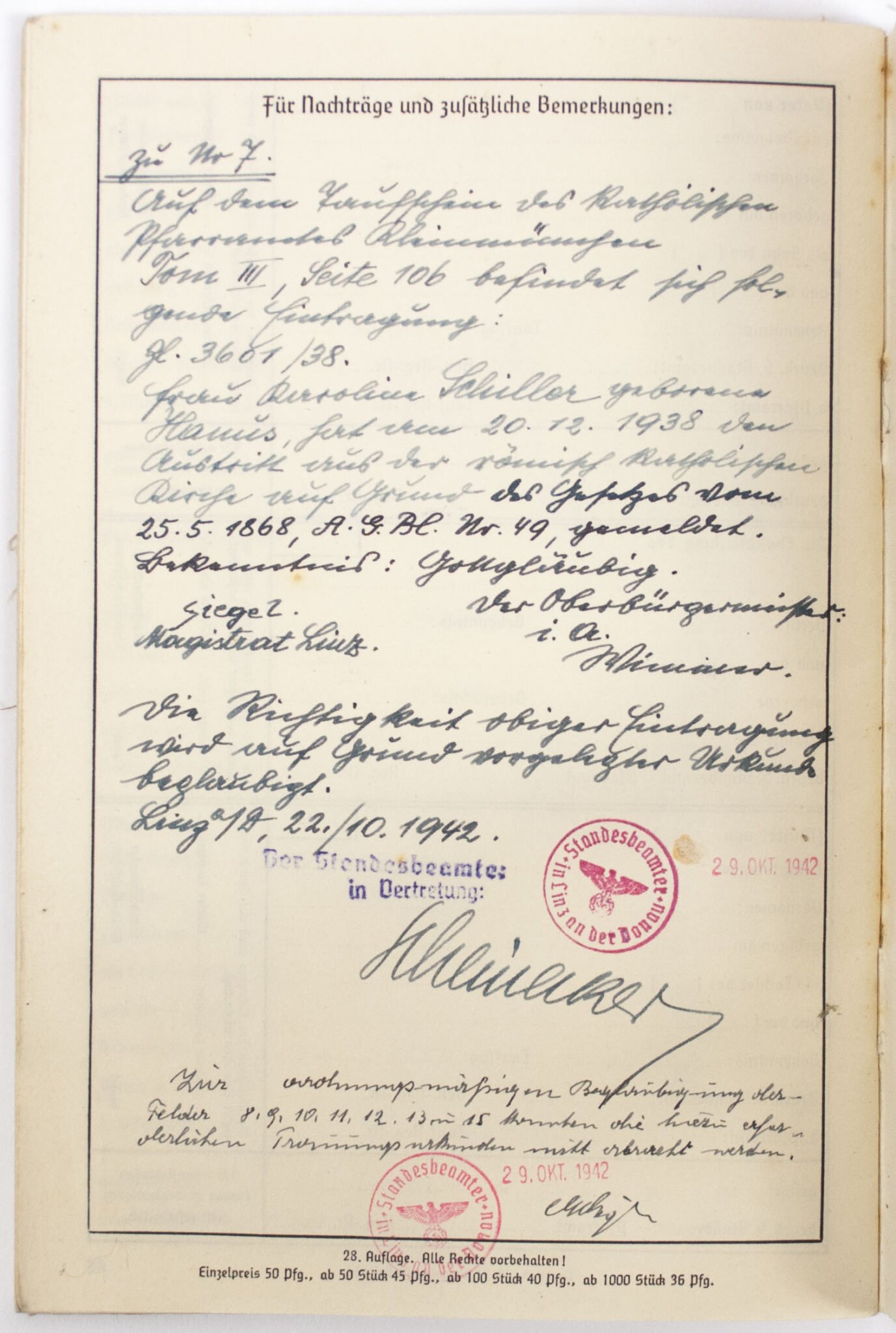 WWII German Ahnenpass (ancestry pass) — image 5