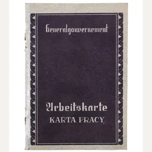 Generalgouvernement Arbeitsbuch / Arbeitskarte / Karta Pracy – Arbeitsamt Warschau …