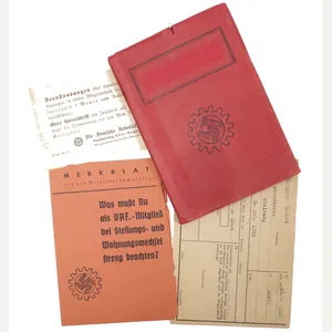 Deutsche Arbeitsfront (DAF) Mitgliedsbuch/memberbook + very rare cover