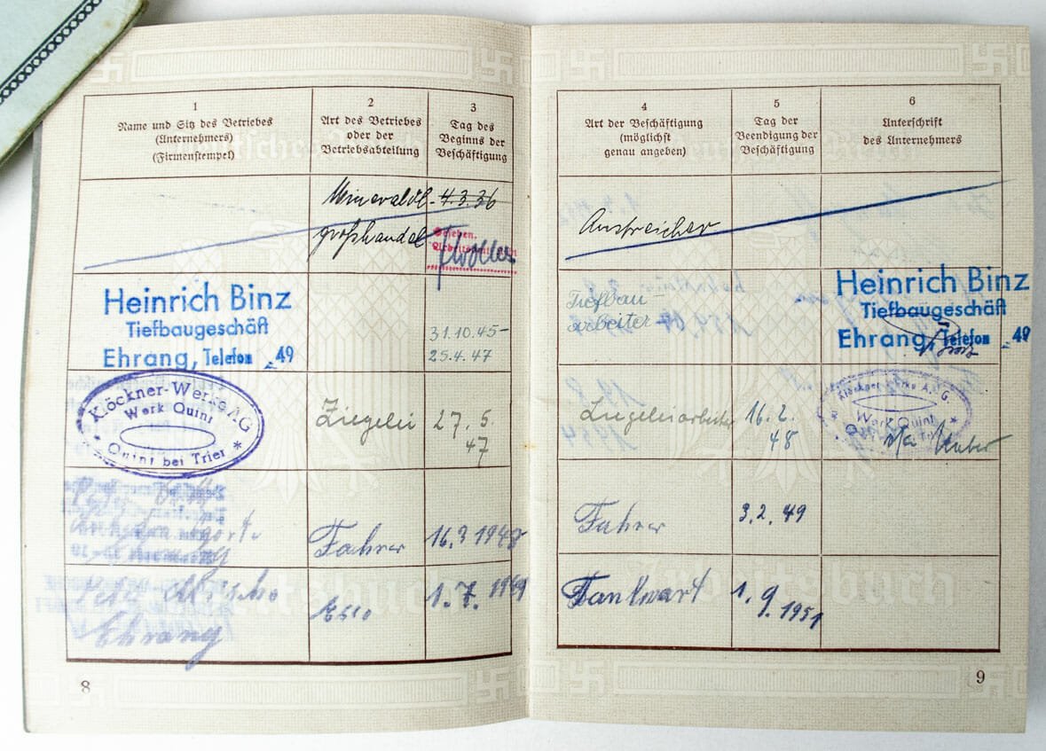 RAD/FAD Freiwilliger Arbeidsdienst group with passphoto and Arbeitsbuch — image 11