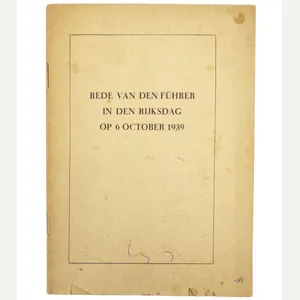 (Brochure) Hitler – Rede van den Führer in den Rijksdag …