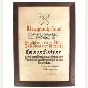 Period framed Reichsnährstand Landesbauernschaft Niedersachsen citation (1938)