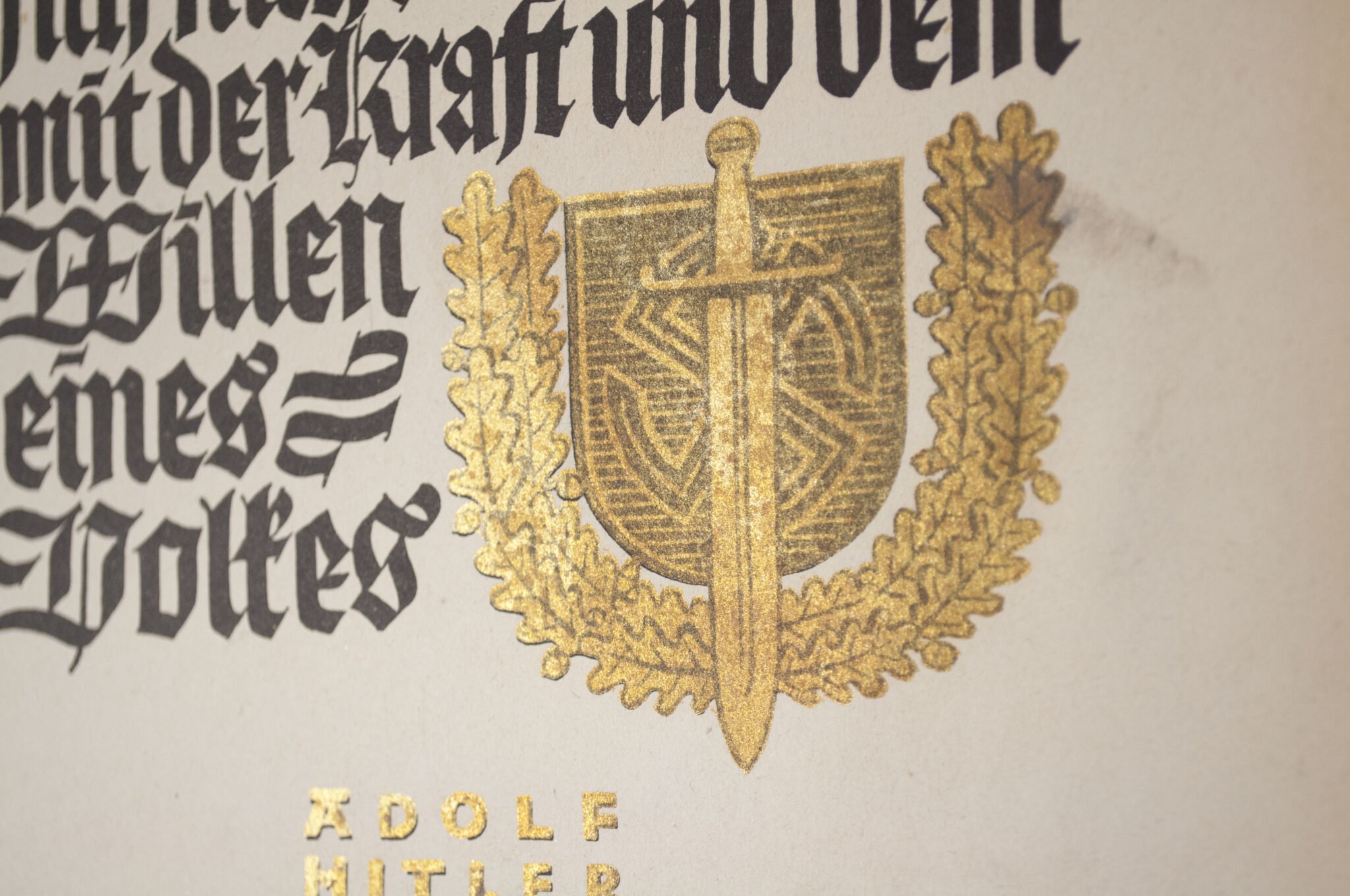 WWII German NSDAP Wochenspruch (Hitler) with gold details (1939) — image 3