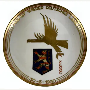 (Plate/Teller) Rheinland Befreiung: Frei ist wieder Deutsches Land 30-6-1930
