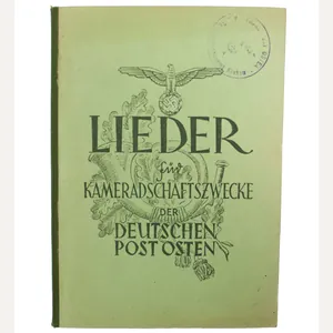 (Book) Lieder für Kameradschaftszwecke der Deutschen Post Osten, Generalgouvernement (1943)