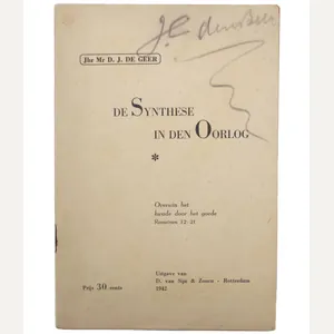 (Brochure) De synthese in den oorlog: overwin het kwade door …