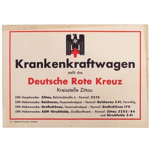 Deutsche Rote Kreuz (DRK) Krankenkraftwagen Kreisstelle Zittau