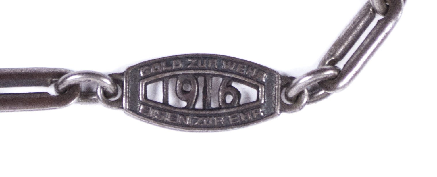 WWI 'Gold gab ich für Eisen' watch-chain and medal — image 4