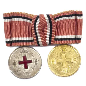 (Prussia) Miniature Red cross medals 3rd and 2nd Class on …