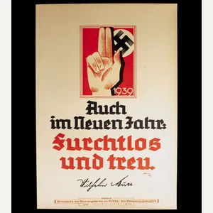 WWII German NSDAP Wochenspruch (propaganda miniposter) (1939)