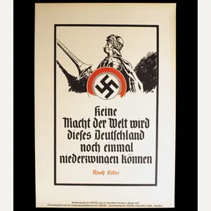 WWII German NSDAP Wochenspruch (propaganda miniposter) (1940)
