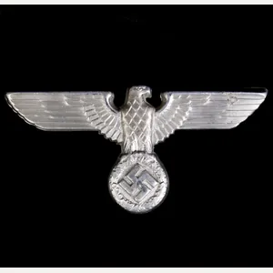 WWII German visor cap badge eagle (RZM M1/72 marked)