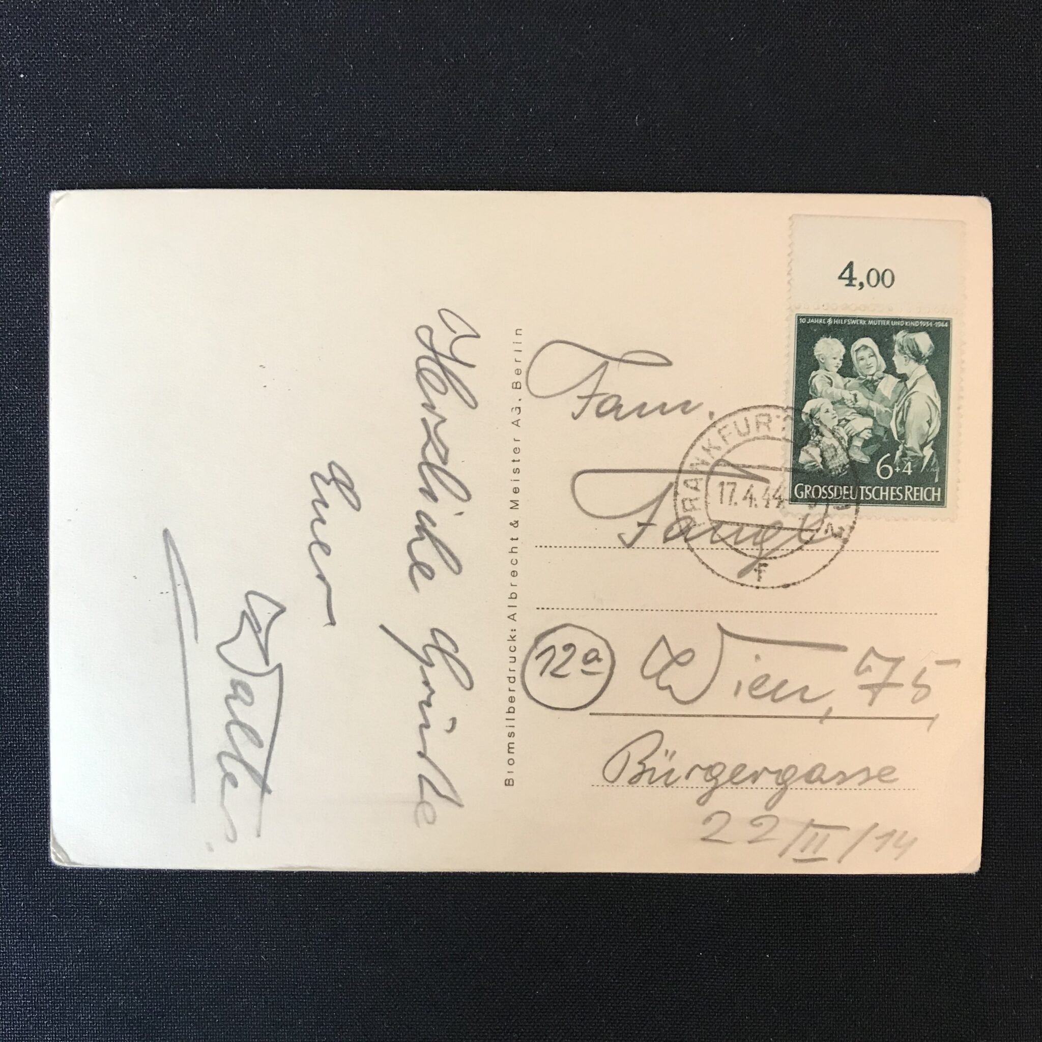 (Postcard) Die Kriegsfreiwilligen Division 'grossdeutschland' Grusst die Heimat! – SMG in Feuerstellung — image 2