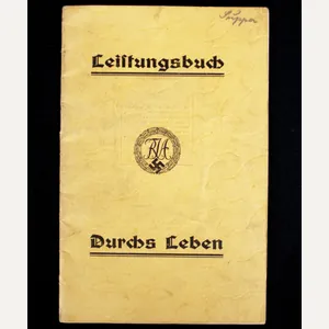 WWII German RJA Sports Proficiency badge Leistungsbuch with passphoto