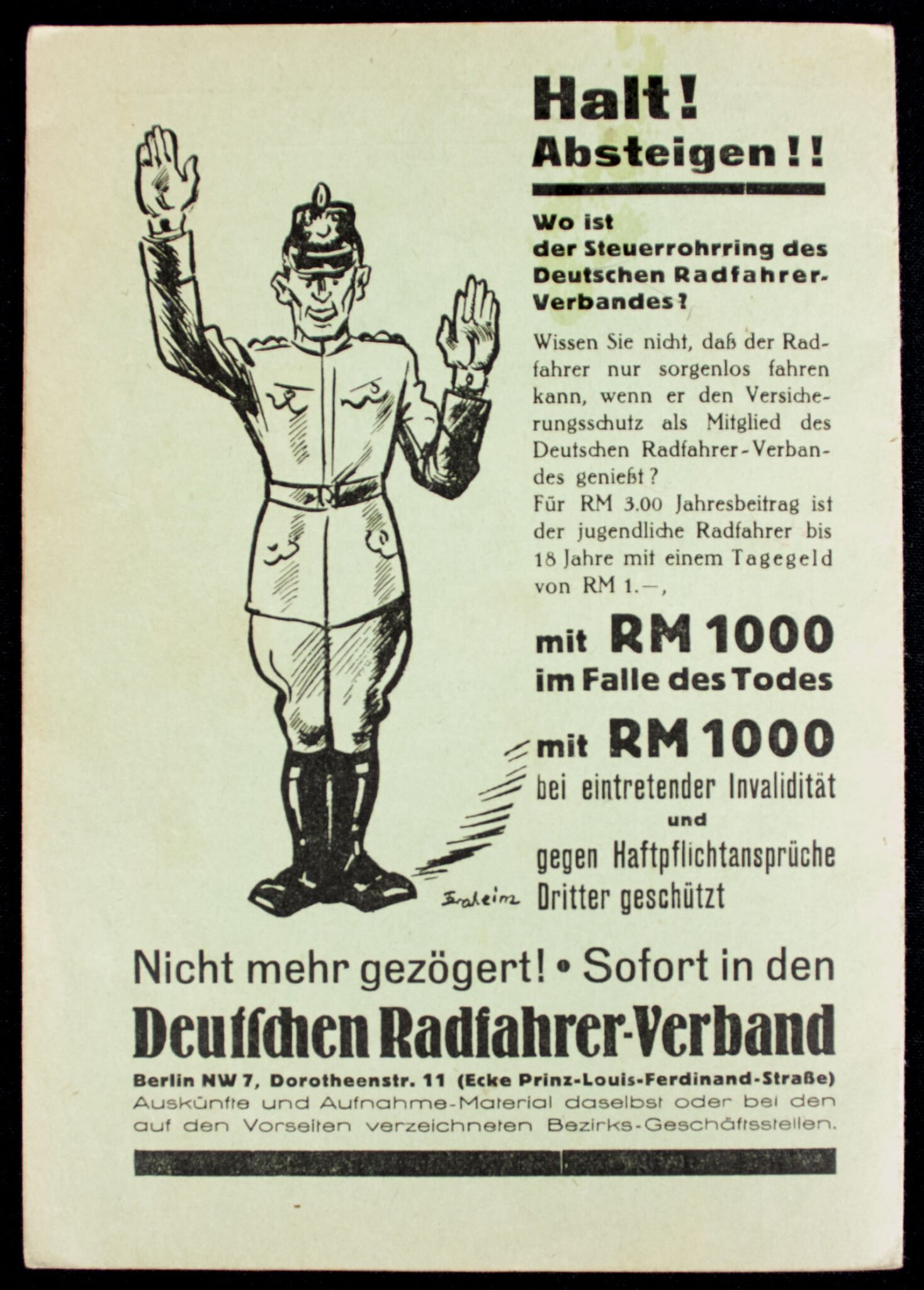 Deutsches Radsport Jugend Abzeichen in Bronze Urkundenheft — image 5