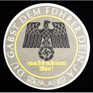 WHW Winterhilfswerk Türplakette Du gabst dem Führer dein Ja! (1934)