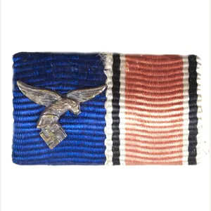Luftwaffe Feldspange mit Dienstauszeichnung 4 jahre und Anschlussmedaille