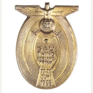 Gau Thing Koblenz Trier 22.23 Juni 1933 abzeichen (bronze color)